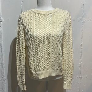 Bethany Mota Open back Cable knit sweater